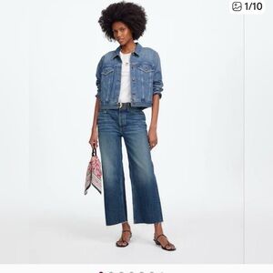 Madewell Low slung baggy Cropped Jeans.